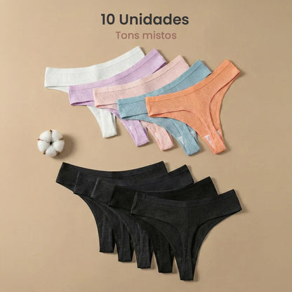 Kit 10 Calcinhas CottonConfort® - Shop Mulher